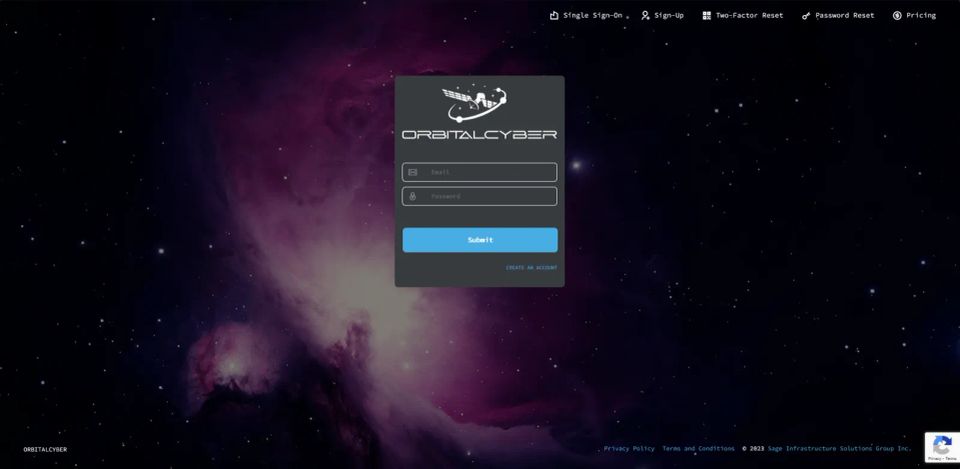 Sage Infrastructure OrbitalCyber Login